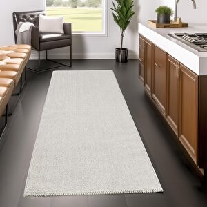 Yumuşak Bukleli Sisal Jüt Salon Oturma Odası Krem Renkli Halı 60x100 cm