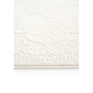 Cool Halı Safir 8601 Beyaz Halı Yolluk Salon Halısı Antre Hol Koridor Halısı Yatak odası halısı