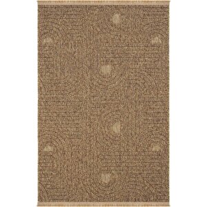 Cool Halı Hasır 623 Kahve İnce Halı Kilim Mutfak Halısı Kesme Halı Oturma Odası Halısı Yazlık Halı