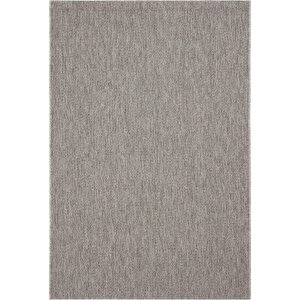 Milano 664 Gri Hasır Dokulu Kilim Salon Mutfak Koridor Kesme Yolluk Dokuma Makine Halısı 100x400 cm