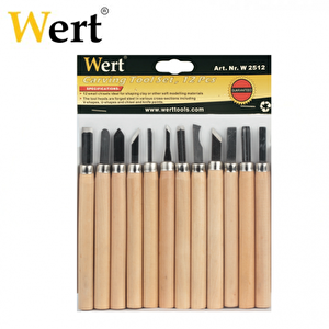 Wert Ahşap Oyma Bıçak Seti, 12 Parça