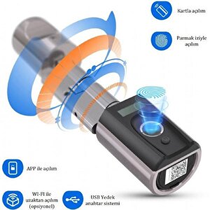 Parmak İzli Ve Cep Telefonuyla Açılabilen Kilit