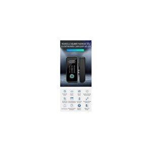 ̇ Class-parmak İzli̇ Cam Kapilar İçi̇n Üstten Takma Kartli Ve Şi̇freli̇ Elektroni̇k Kapi Ki̇li̇di̇ Ve Karşiliği