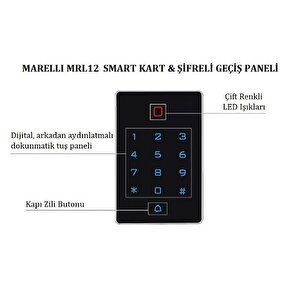 Mrl12 Su Geçi̇rmez Kart Ve Şifreli Geçiş (giriş) Sistemi (ünitesi)