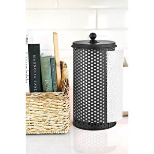 The Mia Metal Dik Havluluk - Kağıt Havluluk 30cm.siyah