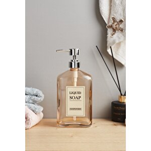 Lıquıd Soap Cam Sıvı Sabunluk Kahve 15739