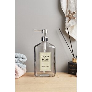 Lıquıd Soap Cam Sıvı Sabunluk Gri 15739