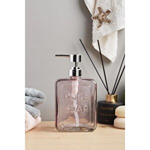 Pure Soap Cam Sıvı Sabunluk Pembe 15742