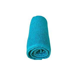 Boya Tutmayan Mikrofiber El Yüz Spor Kuaför Havlusu 50x90 Cm Turkuaz
