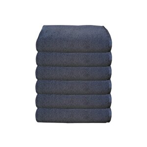 6lı Paket Boya Tutmayan Mikrofiber El Yüz Spor Kuaför Havlusu 50x90 Cm Gri