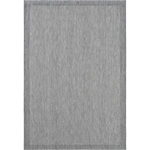 Grande 02 Gri Halı Antre Hol Halı Çerçeve Desenli Halı Kilim Kaymaz Tabanlı Mutfak Kilimi 80x150 cm