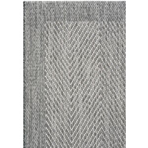 Cool Halı Grande 02 Gri Halı Antre Hol Halı Çerçeve Desenli Halı Kilim Kaymaz Tabanlı Mutfak Kilimi