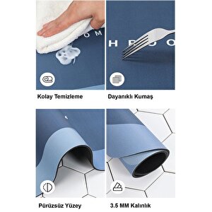 Sihirli Su Emici Banyo Paspası Kaymaz Tabanlı Abdest Paspası 3,5 Mm 40x60