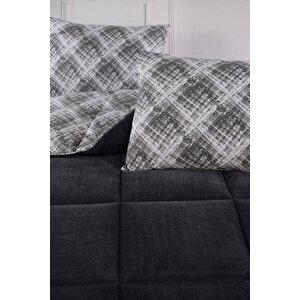Çift Kişilik Lüx Wellsoft Yorgan Çift Taraflı Yastık Kılıflı 195x215 Cm Yorgan + Yastık Kılıfı Set