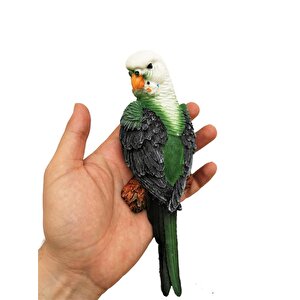 Dekoratif İkili Muhabbet Kuşu Duvar Süsü Dekoru Soft Yeşil