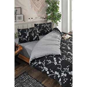 (120x200 Lastikli Çarşaflı) Tek Kişilik Nevresim Takımı , Çift Renk, Kırışmaya Dayanıklı 120x200 cm