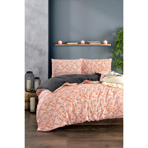 (100x200 Lastikli Çarşaflı) Tek Kişilik Nevresim Takımı , Çift Renk, Kırışmaya Dayanıklı 100x200 cm