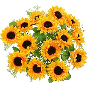 Yapay Çiçek Sunflower Ay Çiçeği Büyük Demet 12 Dallı 50cm