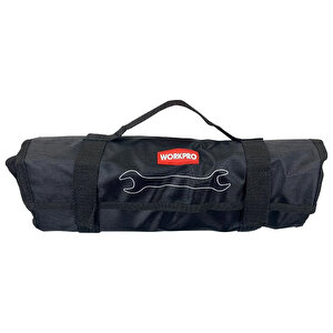 Workpro Wp202507 6-32mm 12 Parça Cr-v Profesyonel Açık Ağız Anahtar Takımı + Bez Taşıma Kılıfı