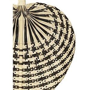 Dekoratif Bambu Duvar Dekoru Siyah 3x48x58 Cm