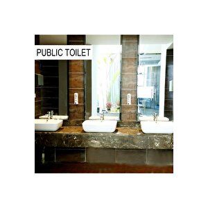 1 Adet Beyaz 400ml Banyo, Mutfak, Lavabo,oteller El Dezenfektanı Sabunluk Manuel Şampuan Sıvı Tutucu