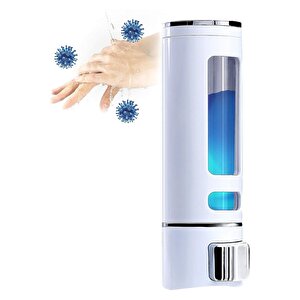 1 Adet Beyaz 400ml Banyo, Mutfak, Lavabo,oteller El Dezenfektanı Sabunluk Manuel Şampuan Sıvı Tutucu