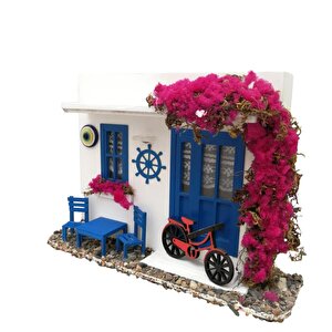 Dekoratif Maket Ev Led Işıklı El Yapımı Duvar Süsü