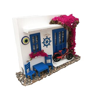 Dekoratif Maket Ev Led Işıklı El Yapımı Duvar Süsü