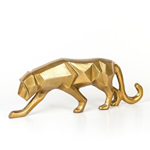 Metal Leopar Dekor 51,5x9x19 Cm
