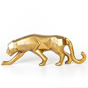 Metal Leopar Dekor 51,5x9x19 Cm