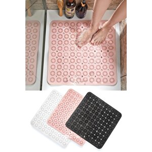 1 Adet Kare Masajlı Silikon Banyo & Duş Kaydırmazı Pembe Renk Gp-150