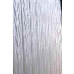 Taç Trent Örme Stripe Tül Perde 1x3 Sık Pile - Kırışmaz Ütü Gerektirmez - Dökümlü Extra Gramajlı