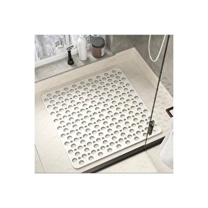 1 Adet Kare Vantuzlu Banyo Ve Duş Kaydırmazı, Küvet İçi Duşakabin Kaydırmaz Vantuzlu Banyo Paspası 54x54cm