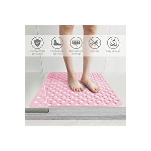 1 Adet Kaydırmaz  Duşakabin Banyo Ve Duş Paspası Kare Bubble 81 Adet Vantuzla Yapışır 54 X 54 Cm