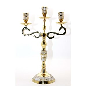 Li̇vava 3 Kollu Şamdan Sedefli̇, Pi̇ri̇nç, 35x23