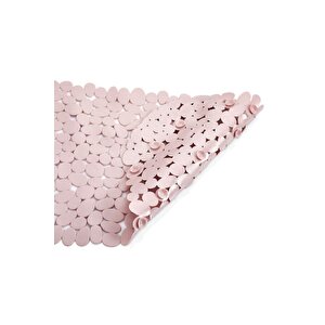 1 Adet Vantuzlu Banyo Ve Duş Kaydırmaz Paspası 34 Cm X 68 Cm Pembe Renk