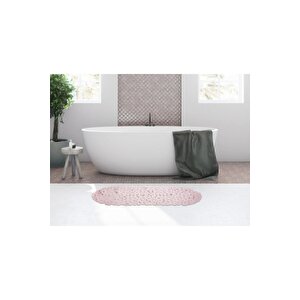 1 Adet Vantuzlu Banyo Ve Duş Kaydırmaz Paspası 34 Cm X 68 Cm Pembe Renk