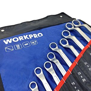 Workpro Wp202510 6-32mm 12 Parça Cr-v Profesyonel İki Ağızlı Yıldız Anahtar Takımı + Bez Taşıma Kılıfı