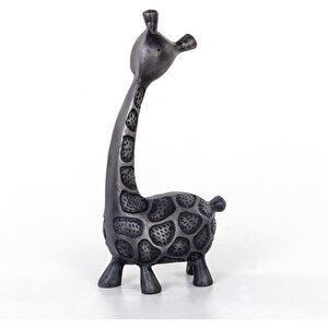 Metal Zürafa Biblo 13x7x29 Cm