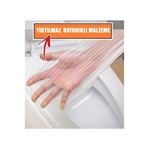 1 Adet  Şeffaf Klozet Kapağı Kılıfı Hijyenik Kullan At
