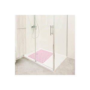 1 Adet Kare Vantuzlu Banyo Ve Duşa Kabin , Küvet İçi Kaydırmaz Vantuzlu Banyo Paspası Pembe