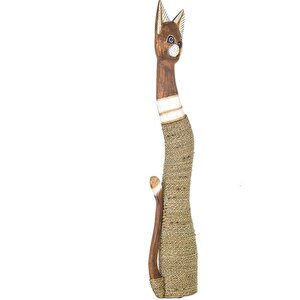 Ahşap Kedi Dekor 21,5x8x96 Cm