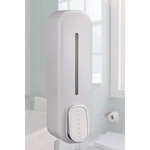 1 Adet Duvara Monte 350ml Beyaz Sabunluk Sıvı Banyo El Duş Jeli Şampuan Dağıtıcısı