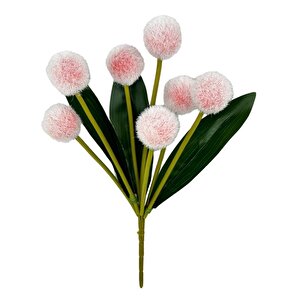 Yapay Çiçek Kırmızı Açık Pompon Çiçeği Dekoratif Yapay Çiçek 30*20cm