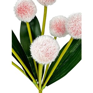 Yapay Çiçek Kırmızı Açık Pompon Çiçeği Dekoratif Yapay Çiçek 30*20cm