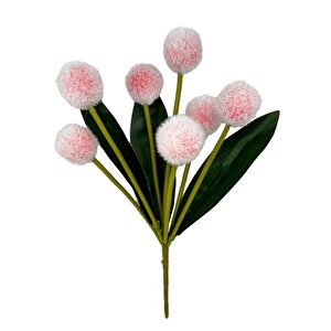 Yapay Çiçek Kırmızı Açık Pompon Çiçeği Dekoratif Yapay Çiçek 30*20cm