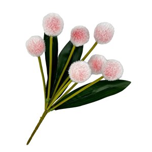 Yapay Çiçek Kırmızı Açık Pompon Çiçeği Dekoratif Yapay Çiçek 30*20cm