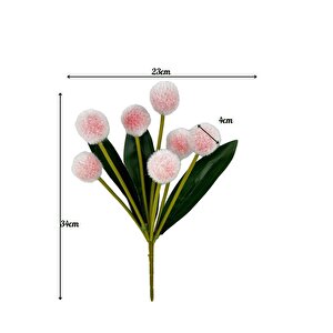 Yapay Çiçek Kırmızı Açık Pompon Çiçeği Dekoratif Yapay Çiçek 30*20cm