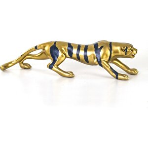 Leopar Dekor Dore 58,5x13,5x14 Cm