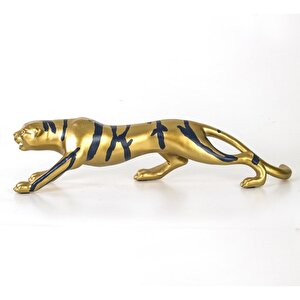 Leopar Dekor Dore 58,5x13,5x14 Cm